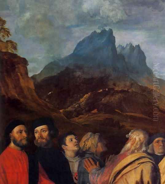 Presentation of the Virgin at the Temple (detail) 6 Oil Painting by Tiziano Vecellio (Titian)