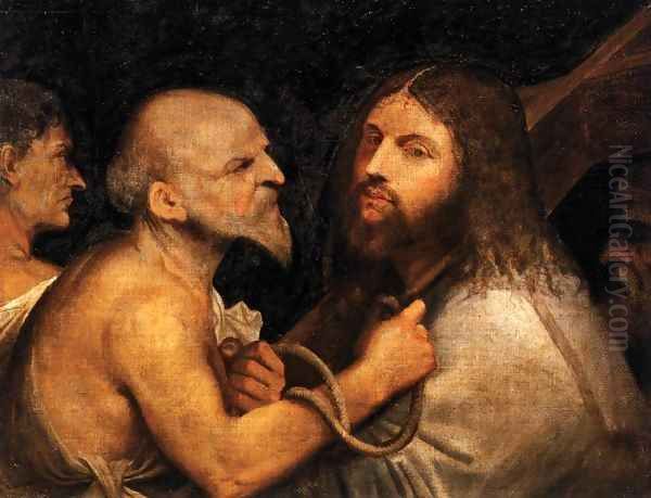 Christ Carrying the Cross 3 Oil Painting by Tiziano Vecellio (Titian)