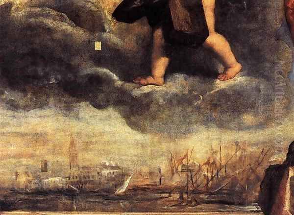 Doge Antonio Grimani Kneeling Before the Faith (detail) 2 Oil Painting by Tiziano Vecellio (Titian)