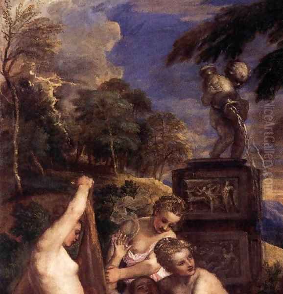 Diana and Callisto (detail) 2 Oil Painting by Tiziano Vecellio (Titian)