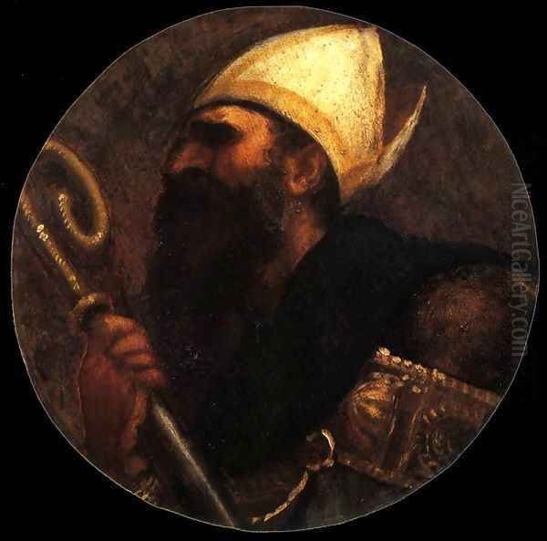 St Augustine 2 Oil Painting by Tiziano Vecellio (Titian)