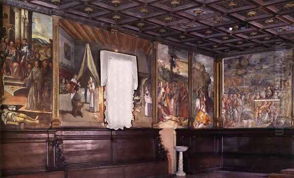 View of the Sala Capitolare Oil Painting by Tiziano Vecellio (Titian)