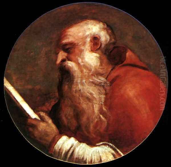 St Jerome 2 Oil Painting by Tiziano Vecellio (Titian)