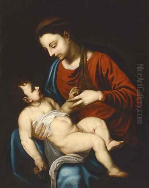 The Madonna and Child 2 Oil Painting by Tiziano Vecellio (Titian)