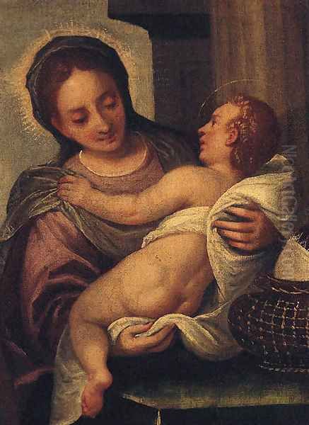 The Madonna and Child Oil Painting by Tiziano Vecellio (Titian)