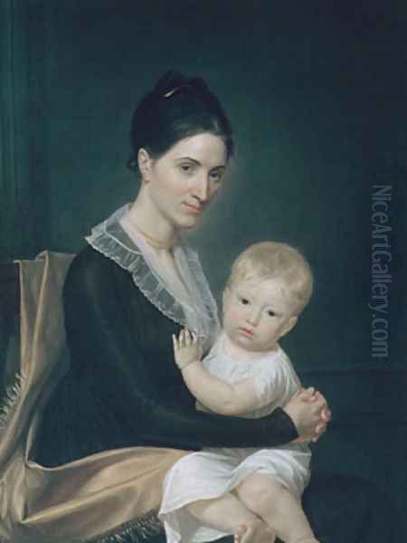 Mrs. Marinus Willett and Her Son Marinus, Jr. Oil Painting by John Vanderlyn