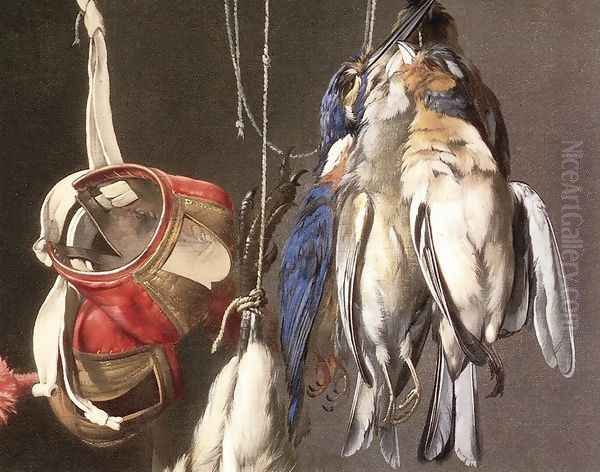 Hunting Still Life (detail) Oil Painting by Willem Van Aelst