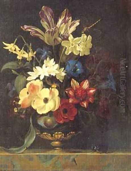 Flower Bouquet Oil Painting by Willem Van Aelst