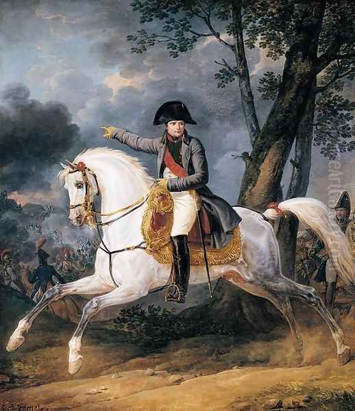 Equestrian Portrait of of Emperor Napoleon I, 1805-10 Oil Painting by Carle Vernet