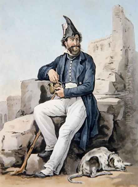 A bearded soldier Oil Painting by Carle Vernet