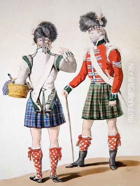 Scottish soldiers Oil Painting by Carle Vernet