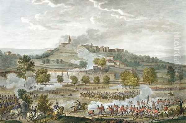 The Battle of Montebello and Casteggio, 20 Prairial, Year 8 9 June 1800 engraved by Jean Duplessi-Bertaux 1747-1819 Oil Painting by Carle Vernet