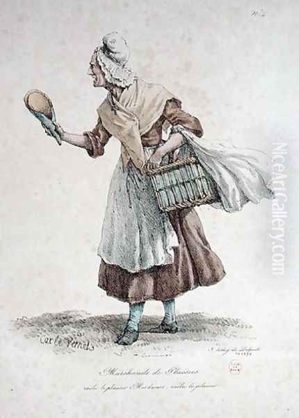 The Pastry Seller, number 4 from The Cries of Paris series, engraved by Francois Seraphin Delpech 1778-1825 Oil Painting by Carle Vernet