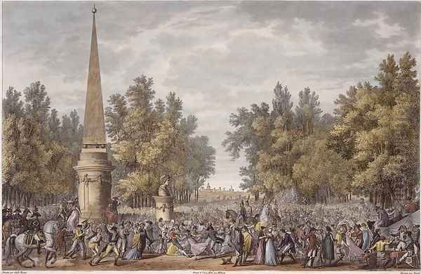 The Feast of Virgil at Mantua, 24 Vendemiaire, Year 6 October 1797 engraved by Georges Malbeste 1754-1843 Oil Painting by Carle Vernet