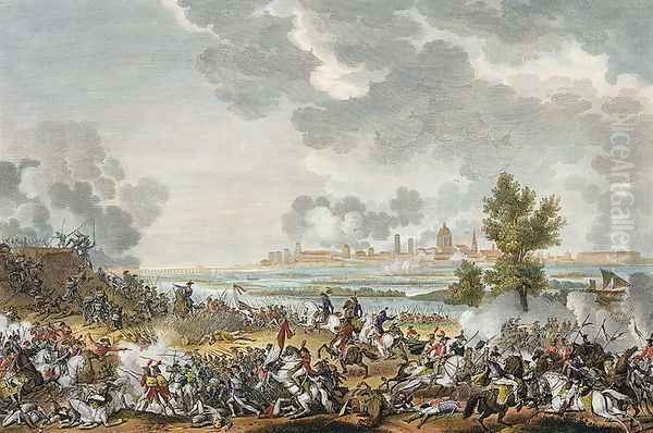 The Battle of S. Giorgio di Mantova, 29 Fructidor, Year 4 September 1796 engraved by Jean Duplessi-Bertaux 1747-1819 Oil Painting by Carle Vernet