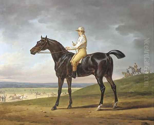 Lord Lowther's Busto with W. Wheatley, up at Newmarket, 1815 Oil Painting by Carle Vernet