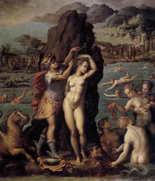 Perseus and Andromeda 1570-72 Oil Painting by Giorgio Vasari