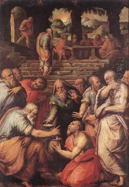 The Prophet Elisha c. 1566 Oil Painting by Giorgio Vasari