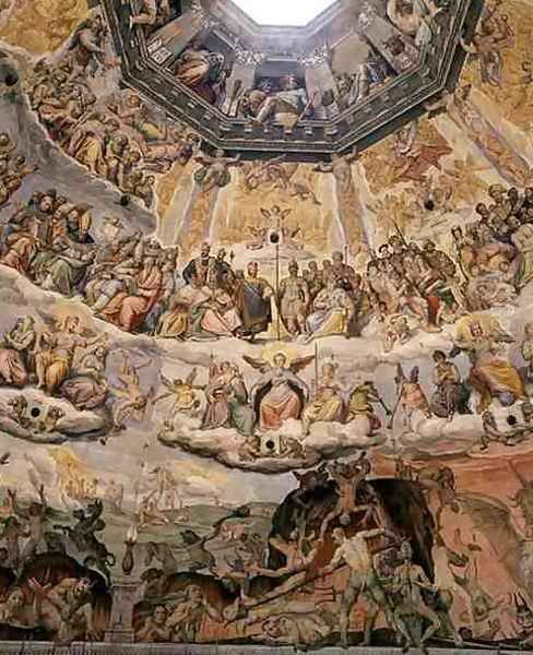 The Last Judgement, detail from the cupola of the Duomo, 1572-79 6 Oil Painting by Giorgio Vasari