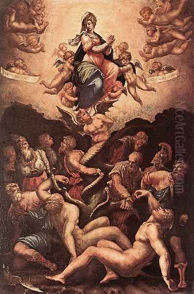 Allegory of the Immaculate Conception 1541 Oil Painting by Giorgio Vasari