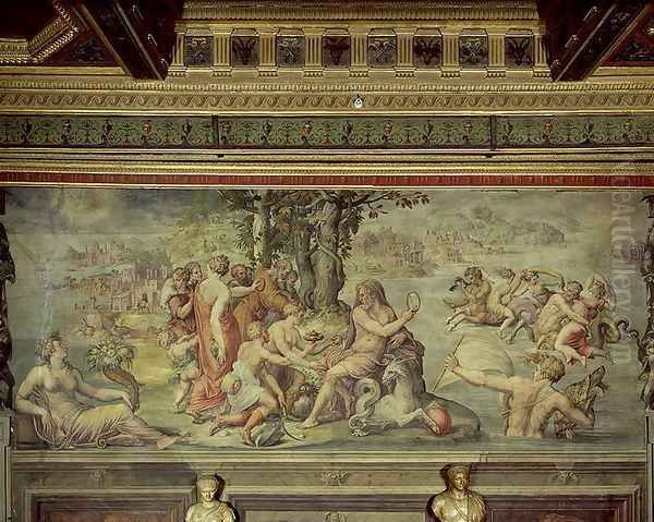 The Early Fruits of the Earth offered to Saturn, 1555 Oil Painting by Giorgio Vasari