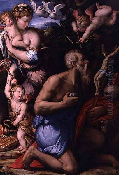 The Temptation of St. Jerome Oil Painting by Giorgio Vasari