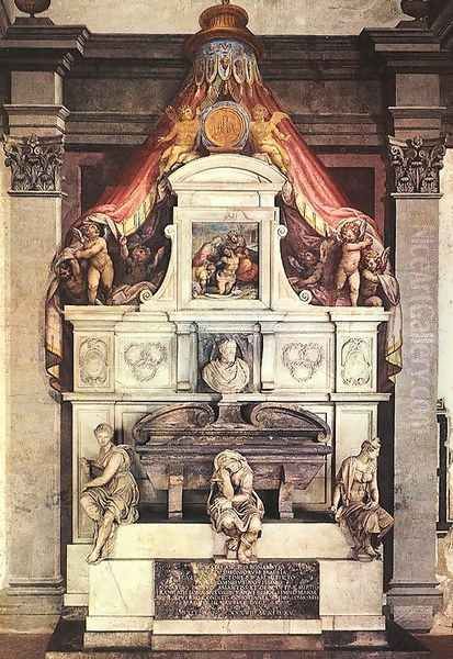 Monument to Michelangelo Oil Painting by Giorgio Vasari