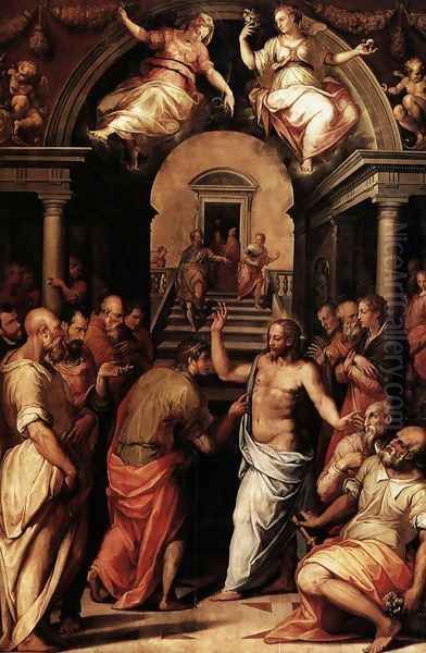 Incredulity of St Thomas 1572 Oil Painting by Giorgio Vasari