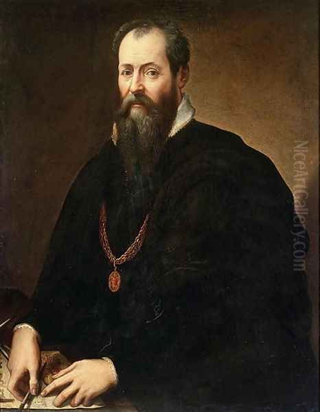 Self Portrait, 1566-68 Oil Painting by Giorgio Vasari