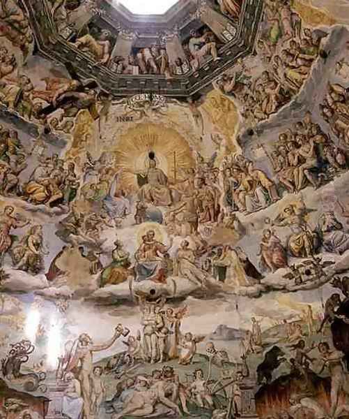 The Last Judgement, detail from the cupola of the Duomo, 1572-79 5 Oil Painting by Giorgio Vasari