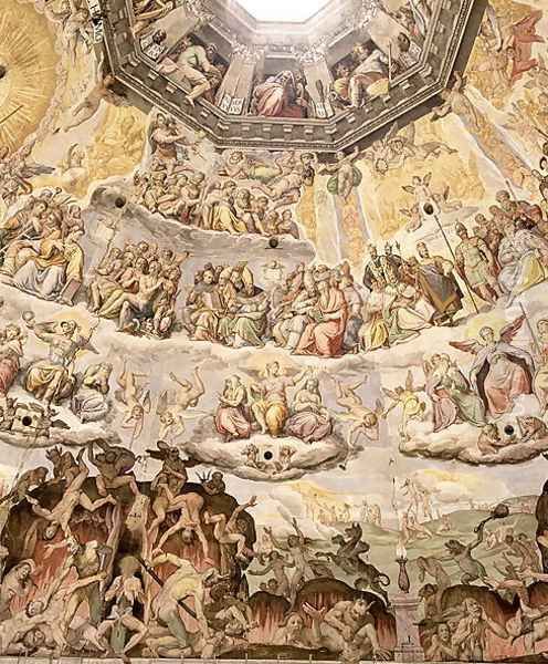 The Last Judgement, detail from the cupola of the Duomo, 1572-79 7 Oil Painting by Giorgio Vasari