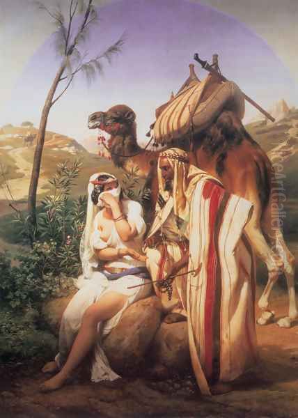 Jehuda and Tamar 1840 Oil Painting by Horace Vernet