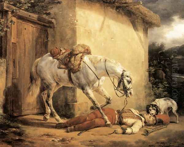 The Wounded Trumpeter 1819 Oil Painting by Horace Vernet