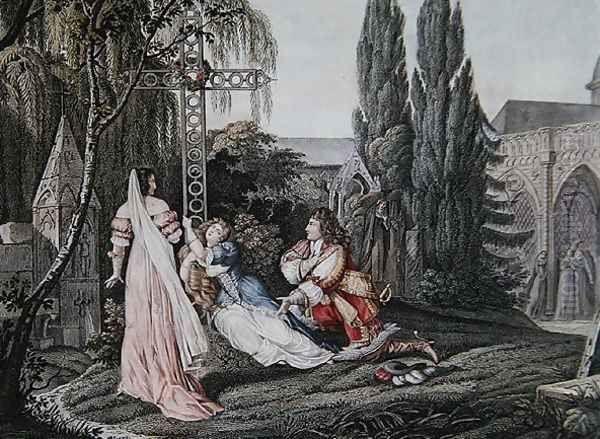 Louis XIV in pursuit of Louise de la Valliere who had taken refuge after a quarrel in 1662 with the king at the Carmelite convent at Chaillot Oil Painting by Horace Vernet