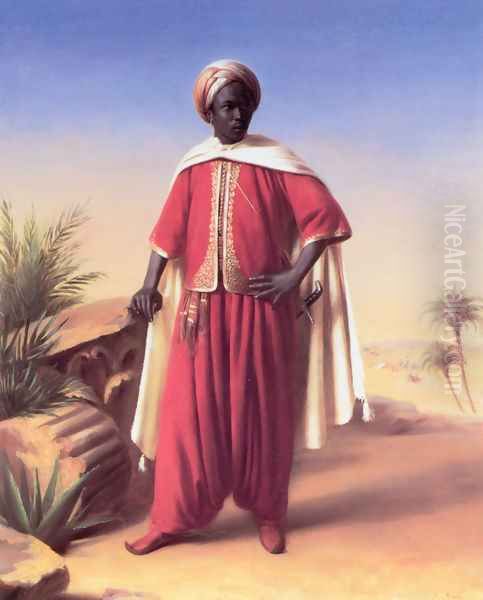 Portrait of an Arab Oil Painting by Horace Vernet