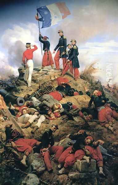 The Taking of Malakoff, 1858 Oil Painting by Horace Vernet