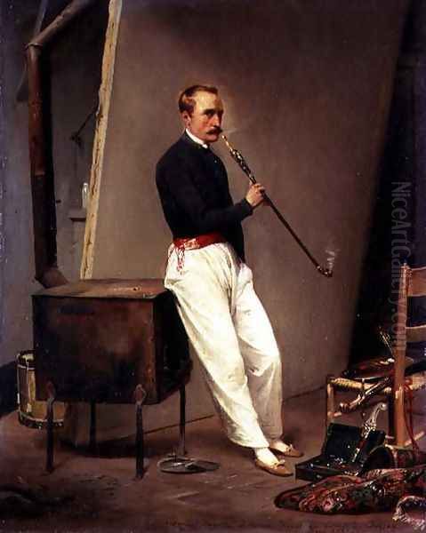 Self Portrait, 1835 Oil Painting by Horace Vernet