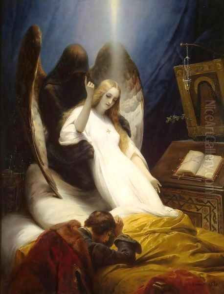 Angel of Death Oil Painting by Horace Vernet