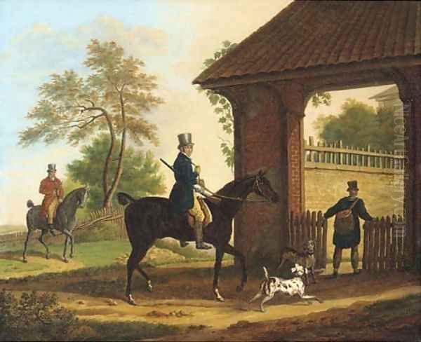 Returning from the day's shoot Oil Painting by Horace Vernet