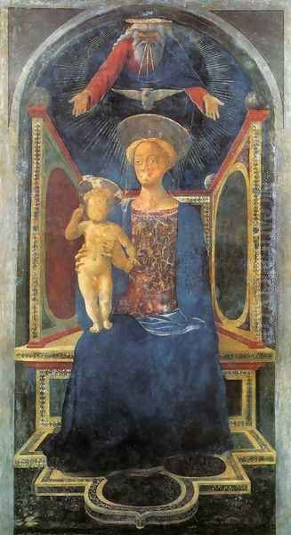 Madonna and Child c. 1435 Oil Painting by Domenico Veneziano