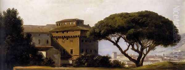 View of the Convent of Ara Coeli with Pines 1780s Oil Painting by Pierre-Henri de Valenciennes