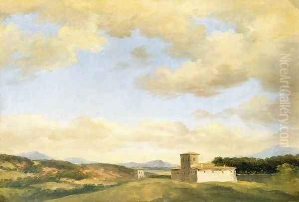 Villa near Rome Oil Painting by Pierre-Henri de Valenciennes