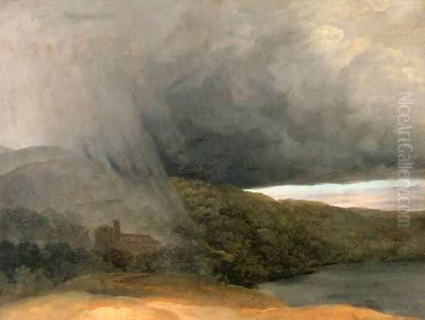 Storm by a Lake Oil Painting by Pierre-Henri de Valenciennes