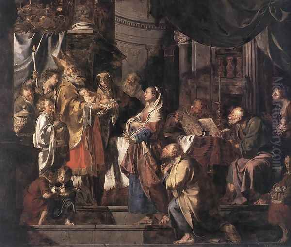 The Presentation in the Temple 1767 Oil Painting by Pieter Jozef Verhaghen