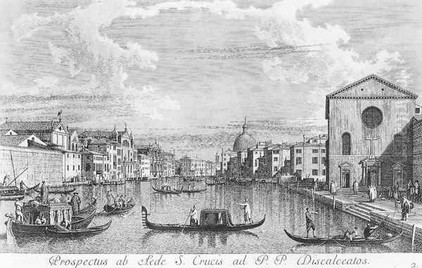 The Canal Grande from Santa Croce to the East 1742 Oil Painting by Antonio Visentini