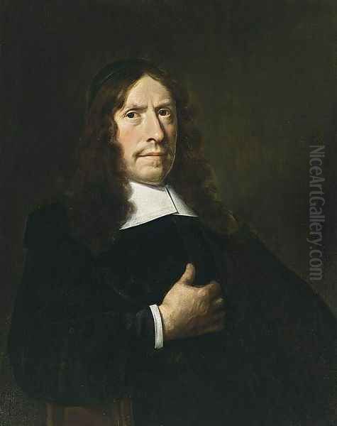 Portrait of a Cleric 1669 Oil Painting by Hendrick Van Vliet