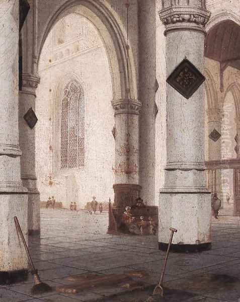 Church Interior Oil Painting by Hendrick Van Vliet