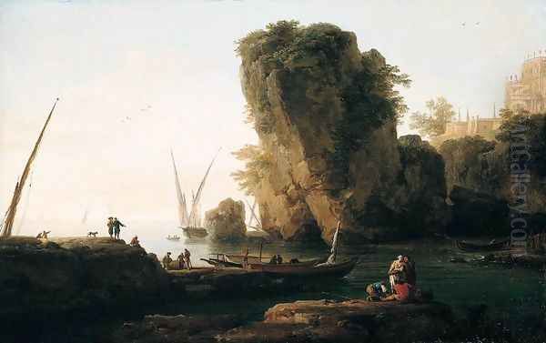 Coastal Landscape 1747 Oil Painting by Claude-joseph Vernet