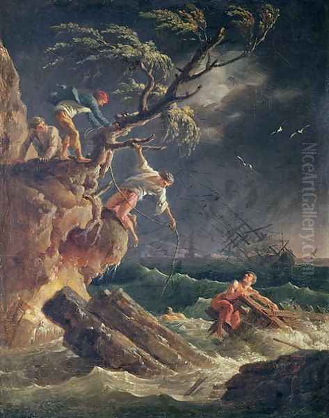 The Tempest, c.1762 Oil Painting by Claude-joseph Vernet