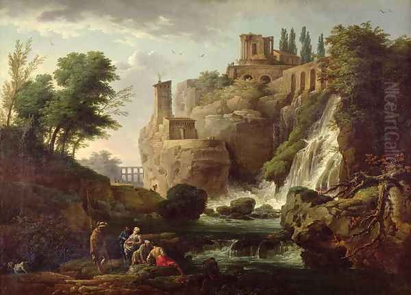 The Falls of Tivoli Oil Painting by Claude-joseph Vernet